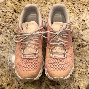 On Cloud Pink Athletic Shoes- Size W6